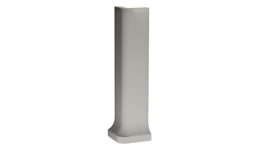 Color Two GSERI110 3 x 20 плитка цоколь із закругленням - зовнішній кут сірий RAKO