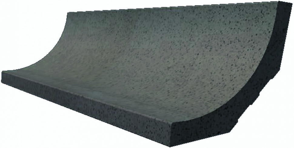 Taurus Granit TSZEF065 20 x 7 плитка цоколь-жолоб сірий антрацит RAKO