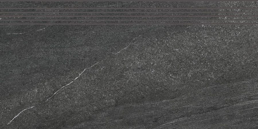 Quarzit DCP84739 40 x 80 плитка сходинка чорний RAKO