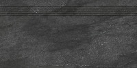 Quarzit DCP84739 40 x 80 плитка сходинка чорний RAKO