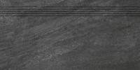 Quarzit DCP84739 40 x 80 плитка сходинка чорний RAKO