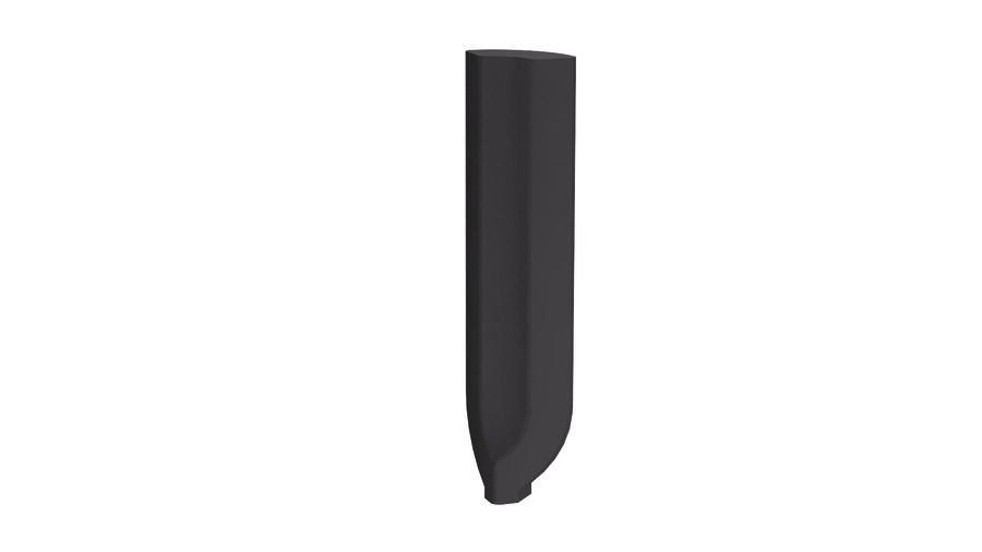 Taurus Color TSIRB019 2,3 x 9 плитка цоколь із закругленням - внутрішній кут чорний RAKO