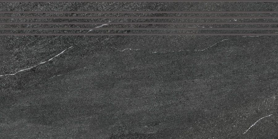 Quarzit DCPSE739 30 x 60 плитка сходинка чорний RAKO