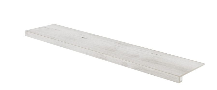 Saloon DCFVF745 30 x 120 плитка фасонний елемент сходинки біло сірий RAKO