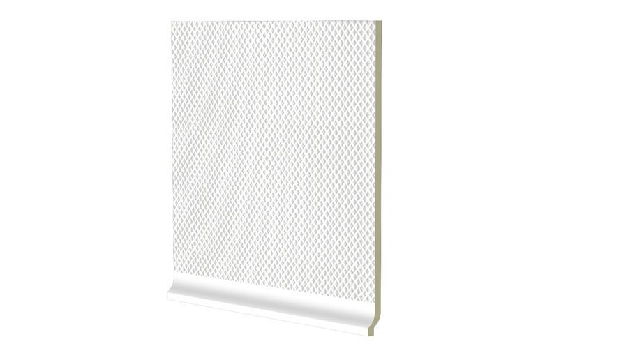 Color Two GST1K023 20 x 20 плитка цоколь із закругленням білий RAKO