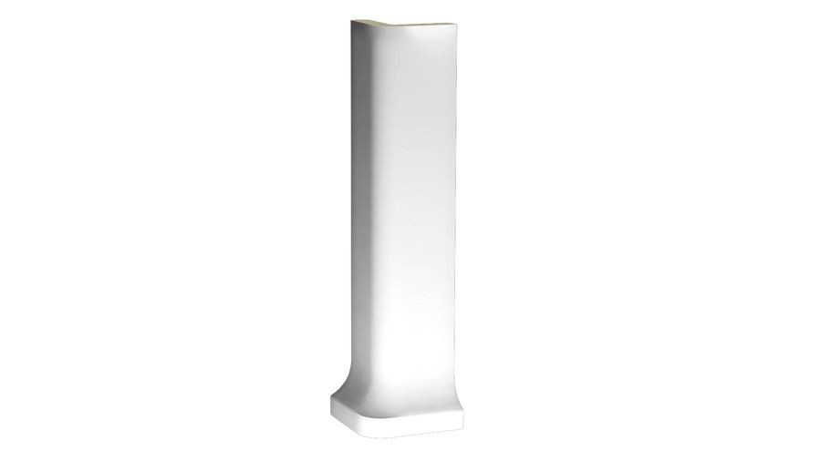 Color Two GSERI023 3 x 20 плитка цоколь із закругленням - зовнішній кут білий RAKO