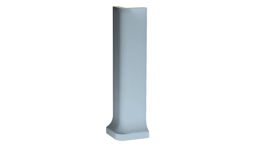 Color Two GSERI003 3 x 20 плитка цоколь із закругленням - зовнішній кут світло-голубий RAKO