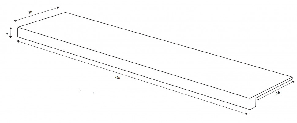 Plywood DCFVF841 30X120 сходинка RAKO