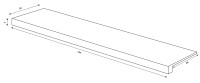 Plywood DCFVF842 30X120 сходинка RAKO