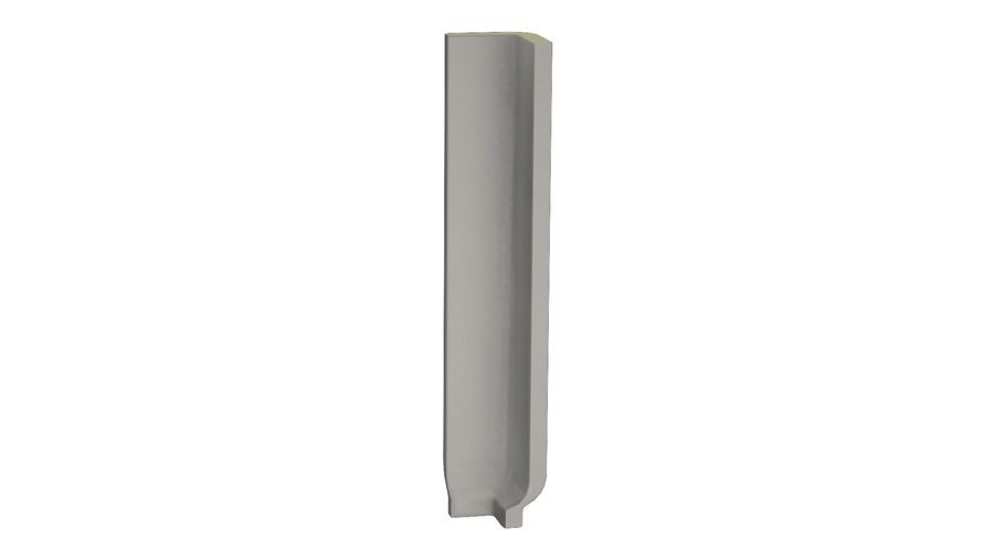 Color Two GSIRI110 2,4 x 20 плитка цоколь із закругленням - внутрішній кут сірий RAKO