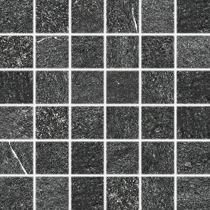 Quarzit DDM06739 5 x 5 плитка мозаїка чорний RAKO