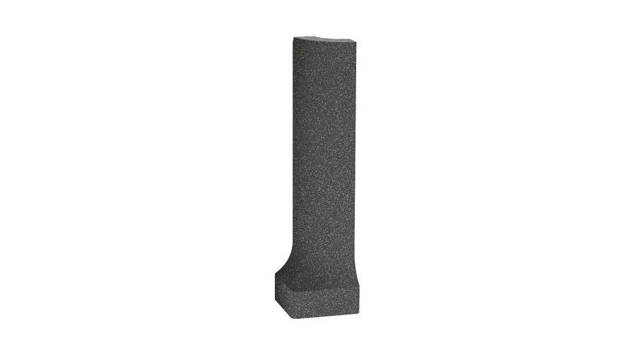 Taurus Granit TSERB069 2,3 x 9 плитка цоколь із закругленням - зовнішній кут чорний RAKO