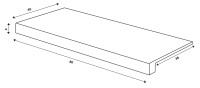 Castone DCF84856 40×80  сходинка RAKO